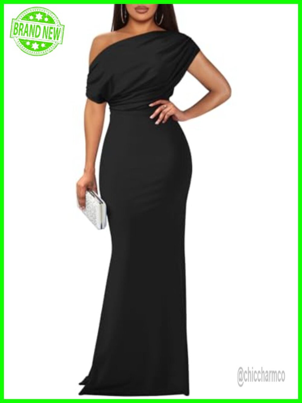 Sleeveless Off Shoulder Mermaid Maxi Formal Prom Dress